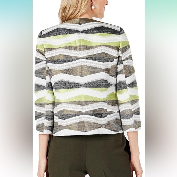 Kasper Women's Open Front Jacquard Jacket - Picture 2 of 6